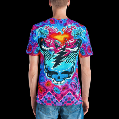 "Psychedelic Scoops" Poly Print T-Shirt