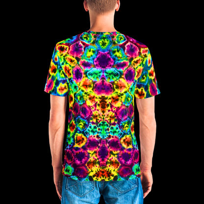 "Hypno-Stitch" Poly Print T-Shirt