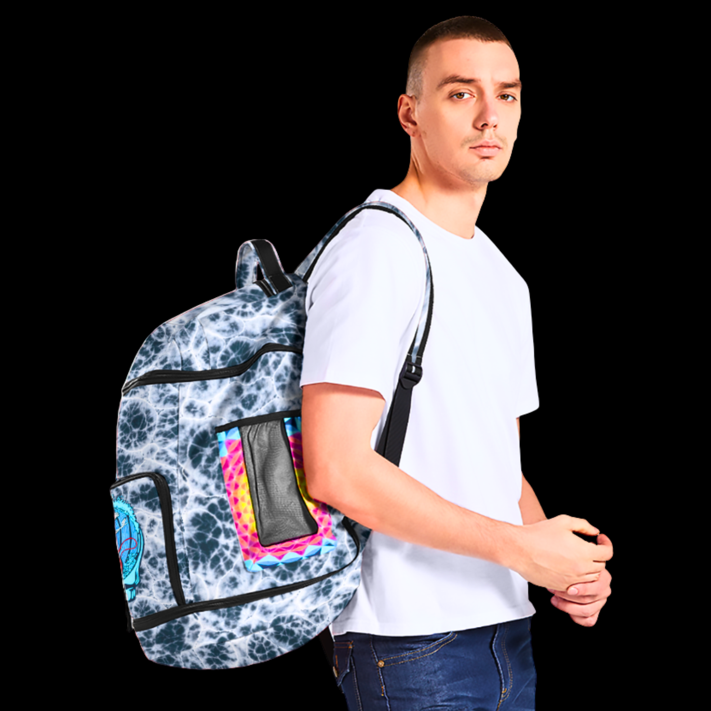 "Steal Your Waves" Multifunctional Print Backpack